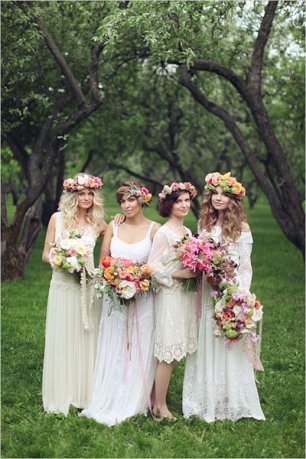 Подружки невесты в бохо-стиле